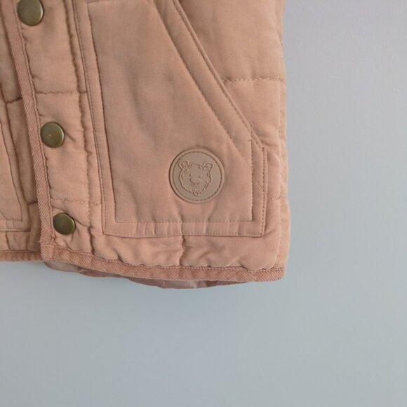 Telluride Size 2T Tan Snap Front Hooded Vest - Picture 4 of 6